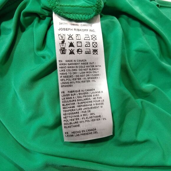 Joseph Ribkoff Signature Maxi Dress Size 10 Spring Green Jersey Faux Wrap 2024 - Picture 8 of 11